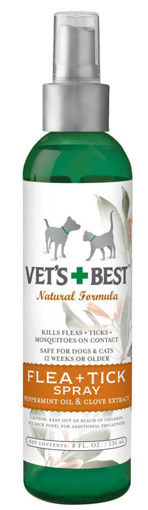 Vet's Best Natural Flea & Tick Spray with Peppermint & Clove - 8 fl oz