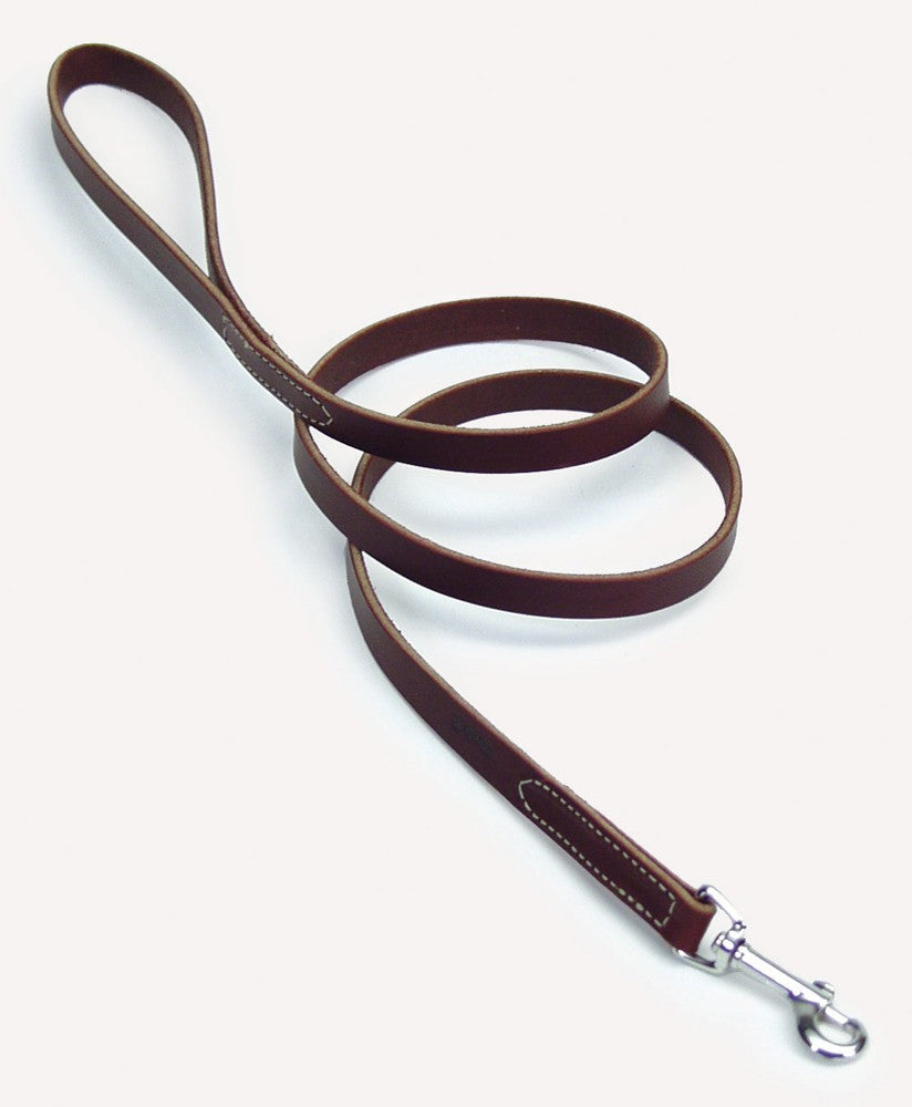 Circle T Latigo Leather Dog Leash Brown 3/4 In X 6 ft