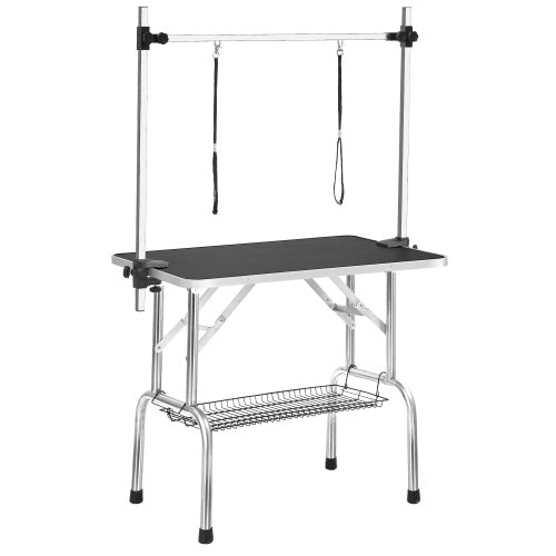 36" Professional Heavy-Duty Dog Grooming Table - Adjustable Height, Portable Design