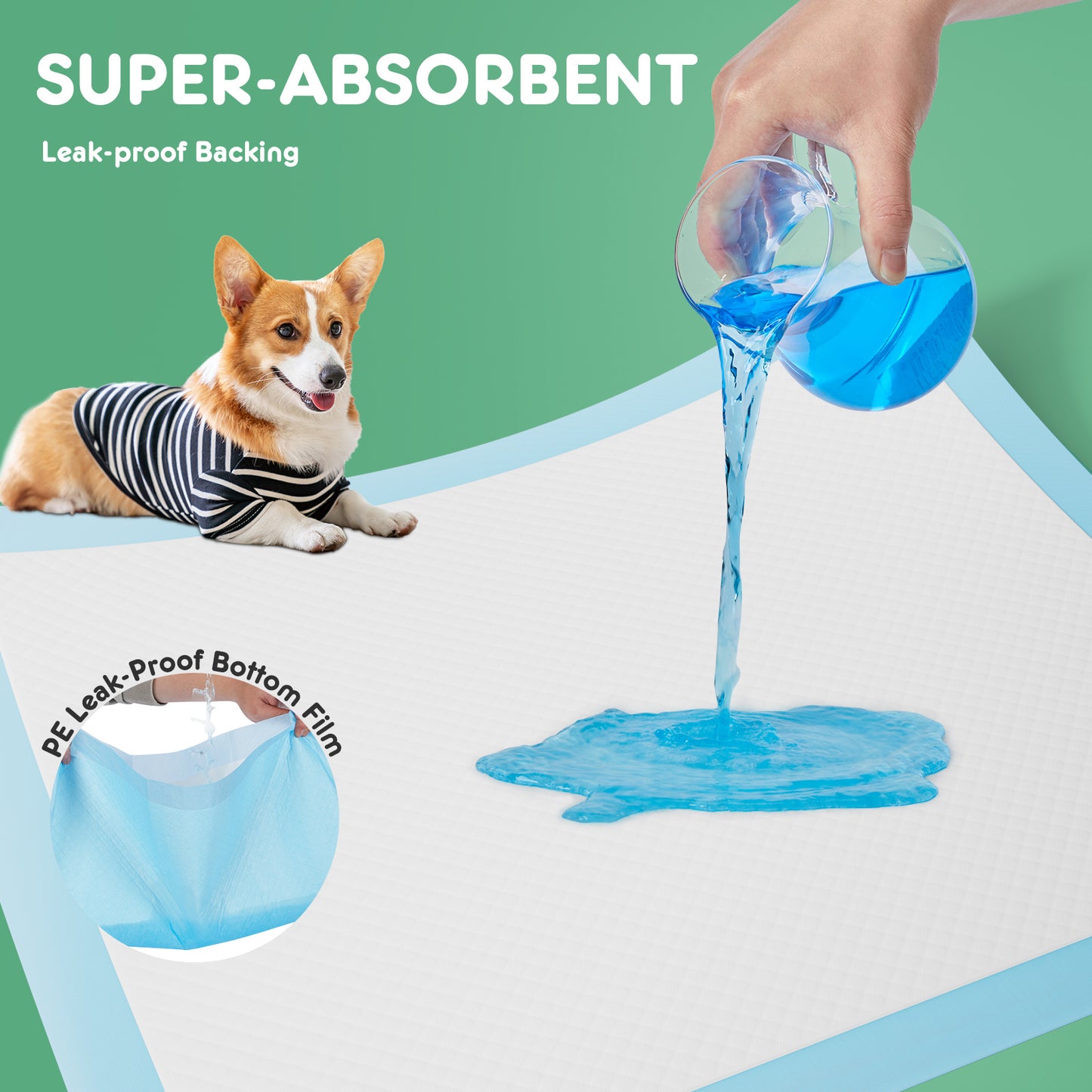 Leak-Proof Quick-Dry Puppy Training Pads - Super Absorbent Disposable Dog Pee Pads