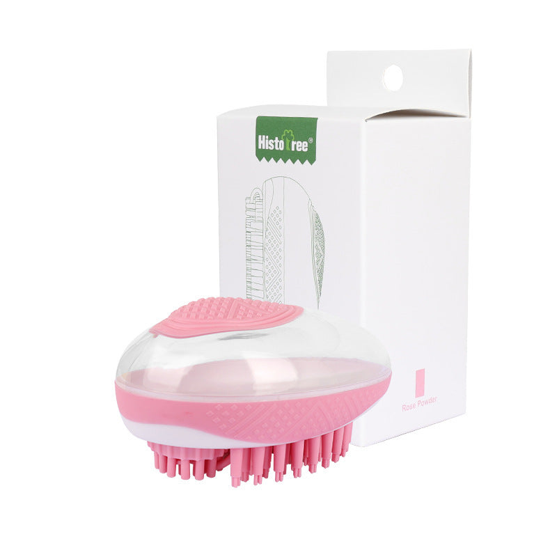 2-in-1 Pet Bath Brush & Massage Comb - Soft Silicone Grooming Tool for Dogs & Cats