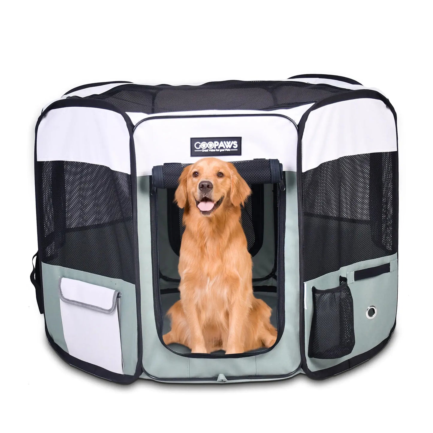 Portable Pet Playpen - 36, 45 & 61 inch | Soft Dog Exercise Pen | Kennel for Puppy, Cats, Kittens, Rabbits - JESPET