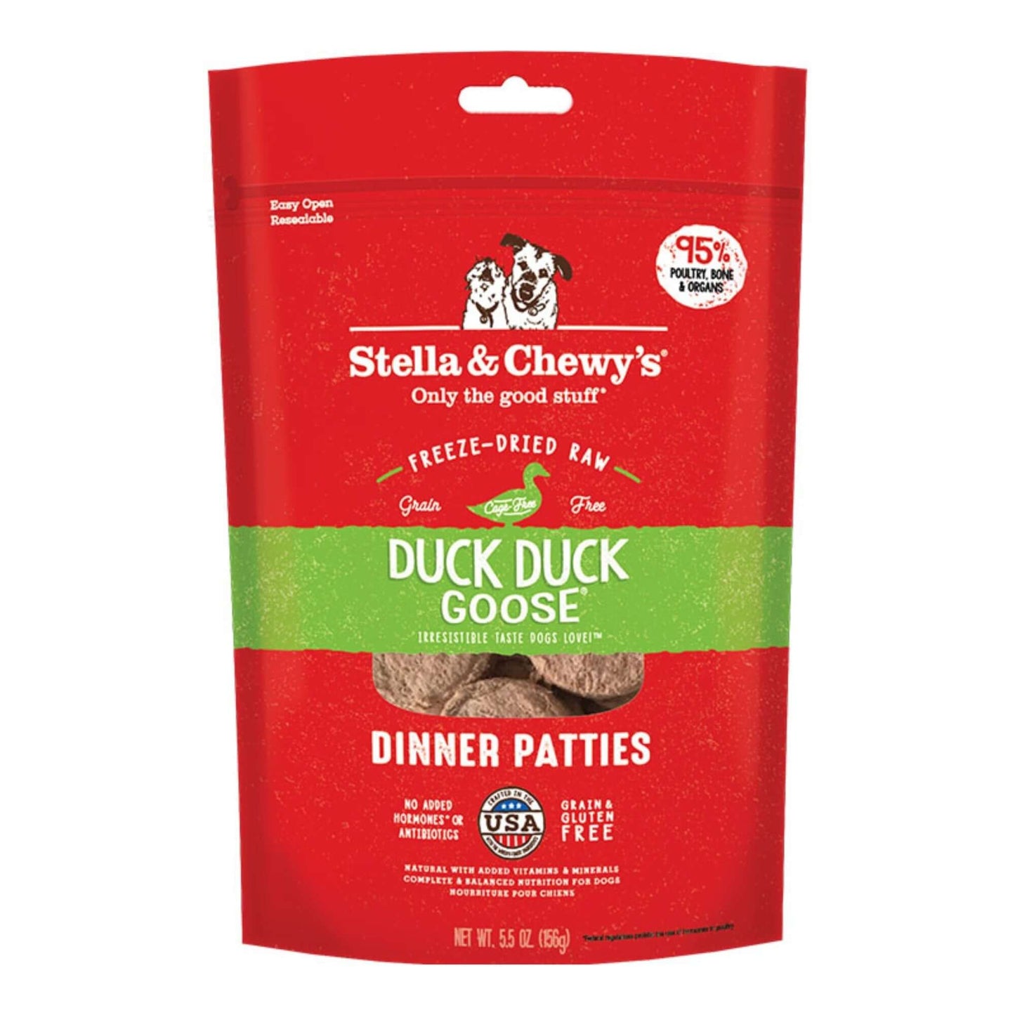 Stella & Chewy's Freeze-Dried Duck Dinner Patties Dog Food - 5.5oz