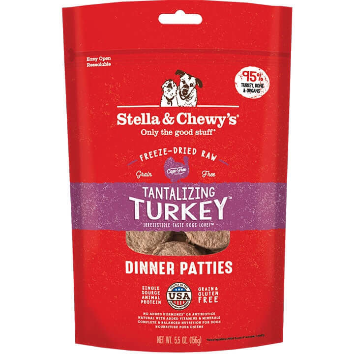 Stella & Chewy's Freeze-Dried Tantalizing Turkey Dinner Patties for Dogs - 5.5 oz