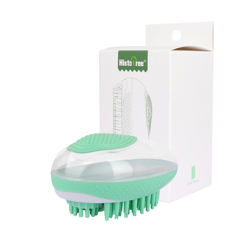 2-in-1 Pet Bath Brush & Massage Comb - Soft Silicone Grooming Tool for Dogs & Cats