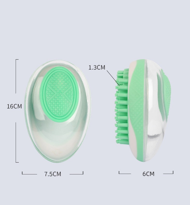 2-in-1 Pet Bath Brush & Massage Comb - Soft Silicone Grooming Tool for Dogs & Cats