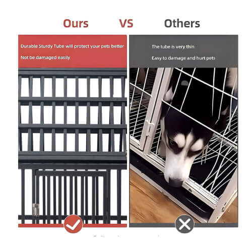 Heavy Duty Outdoor Dog Kennel with Roof & Windows - Outdoor Pet Cage