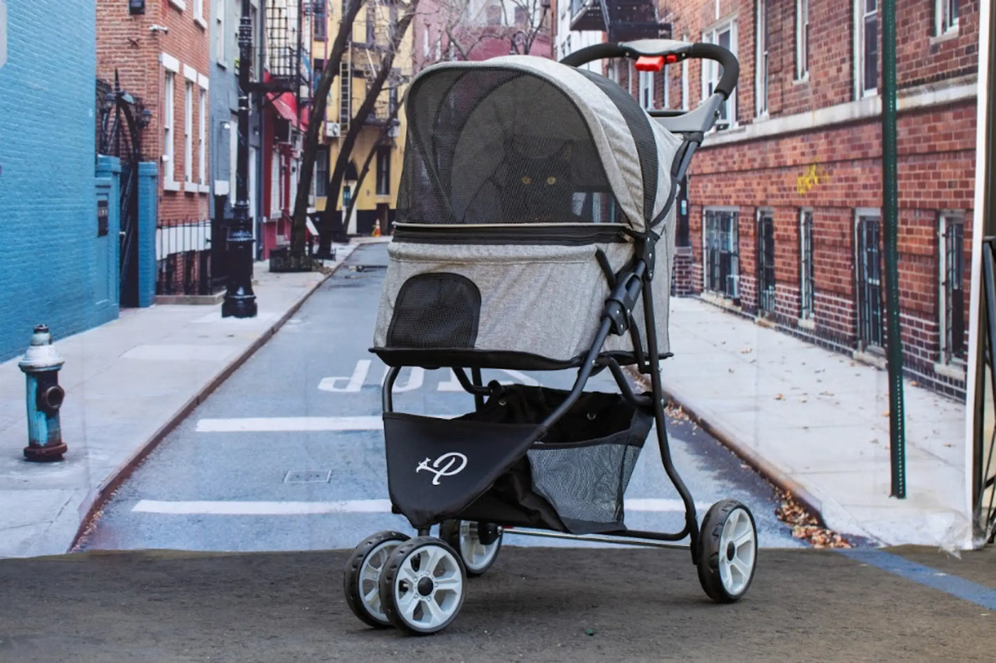 Premium Glacier Pet Stroller - Comfortable & Stylish