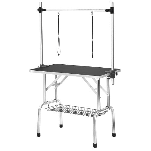 36" Professional Heavy-Duty Dog Grooming Table - Adjustable Height, Portable Design