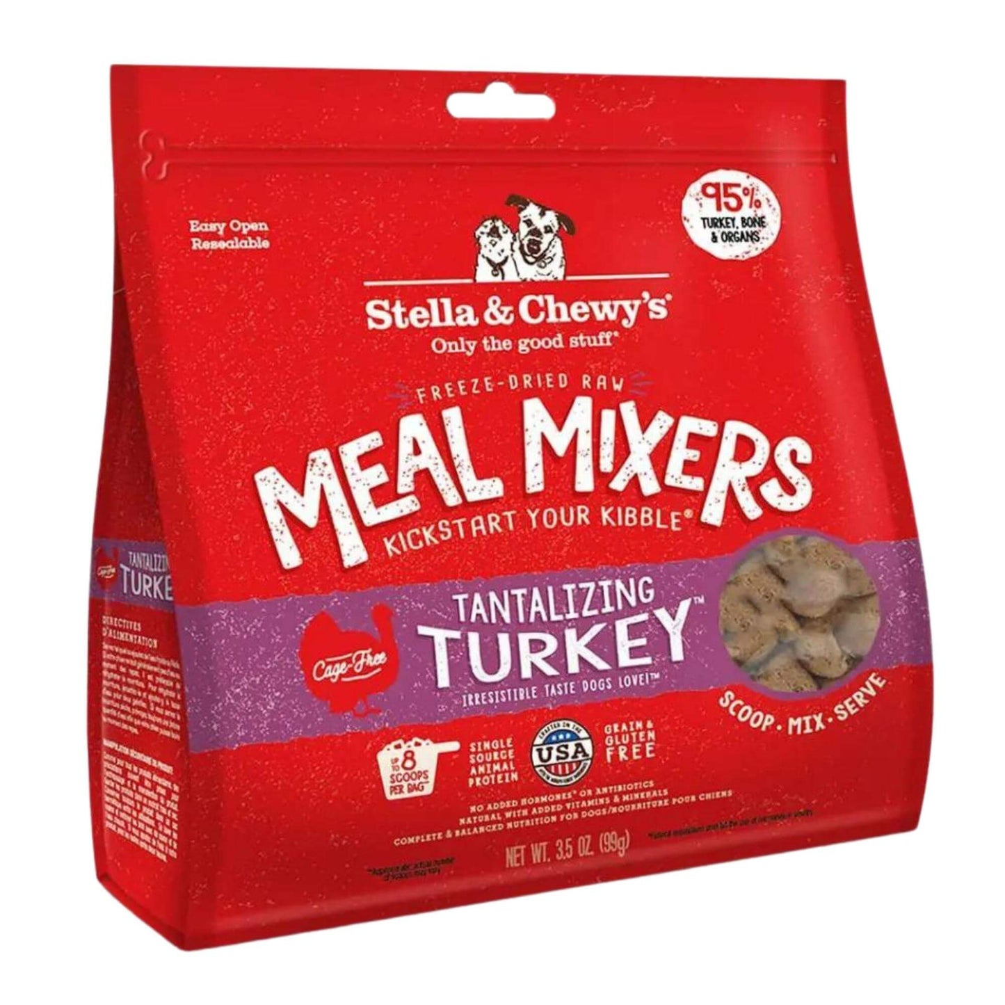 Stella & Chewy's Freeze-Dried Turkey Meal Mixers for Dogs - 35oz Premium Raw Dog Food Topper
