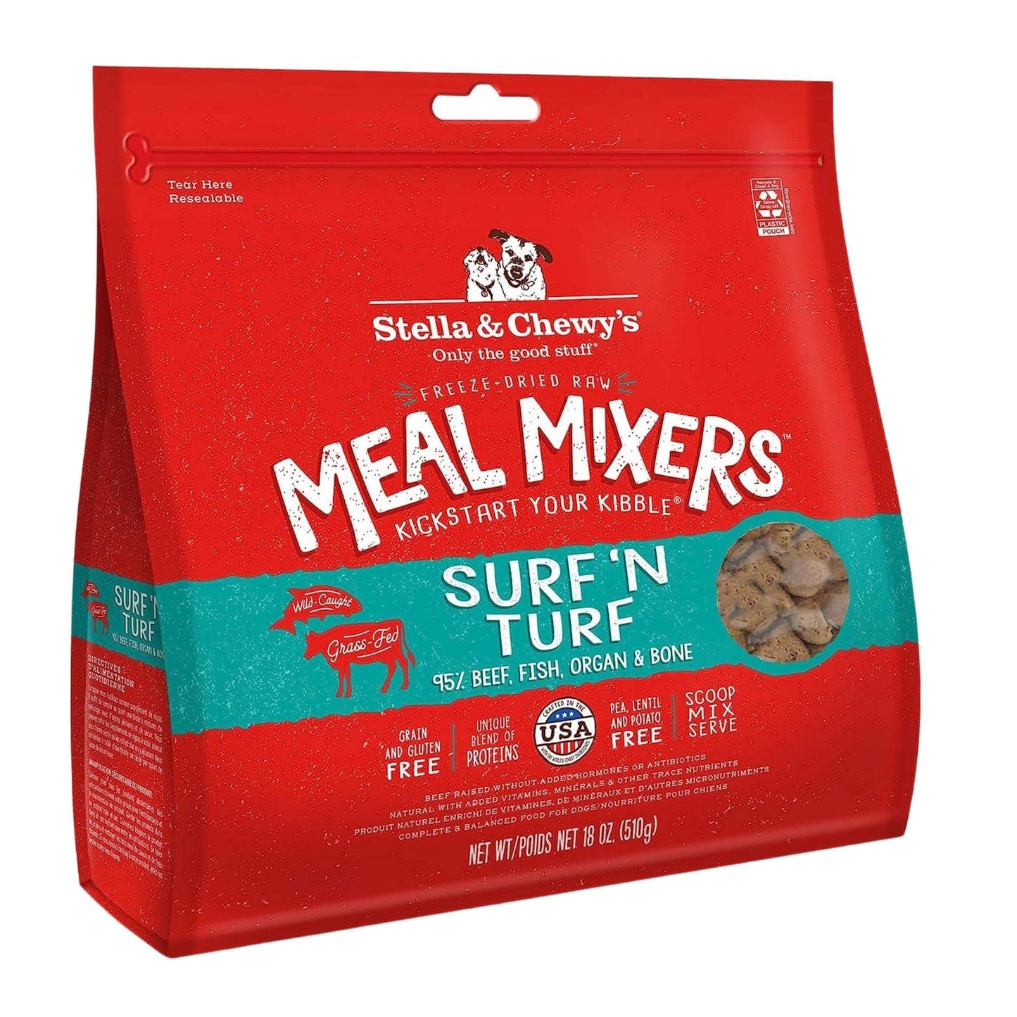 Stella & Chewy's Freeze-Dried Surf & Turf Mixer Dog Food - 18oz