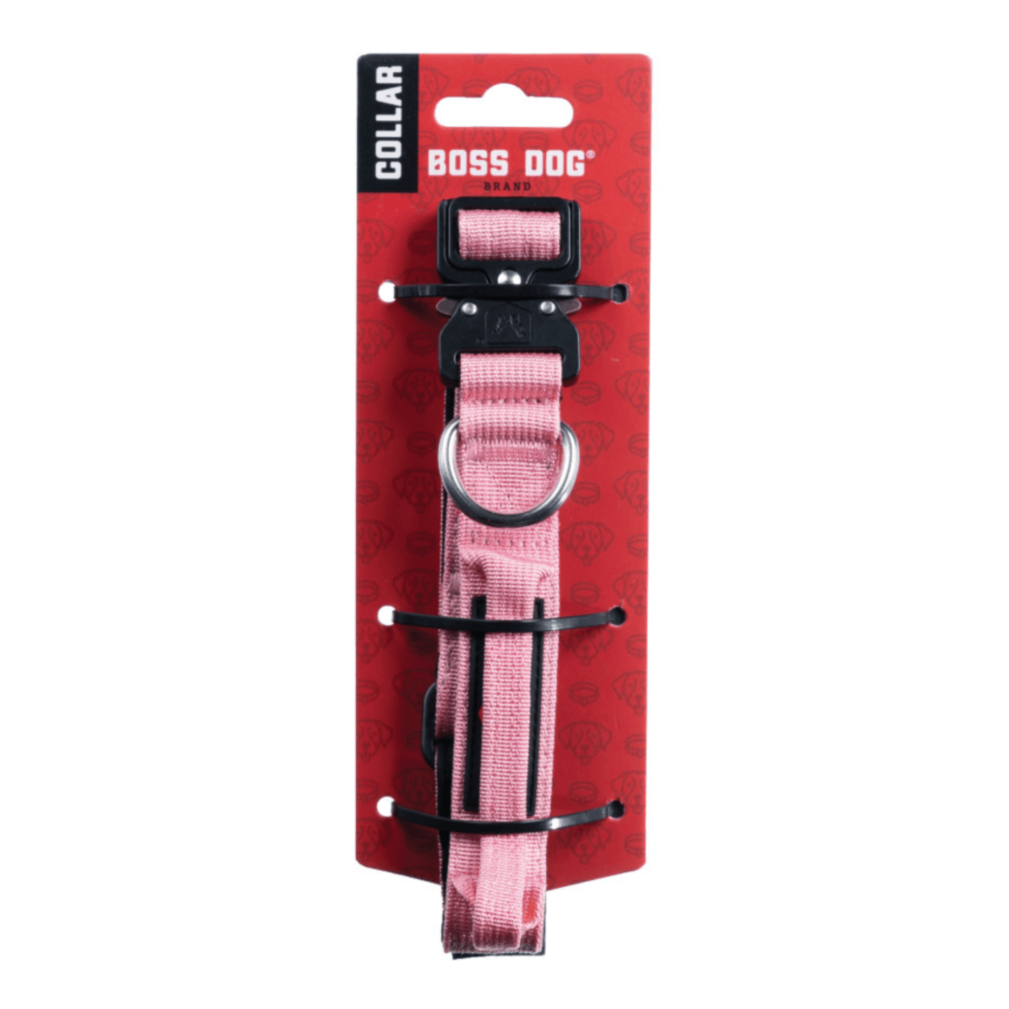 Boss Dog Tactical Pink Collar - Small (13-16 in) - Heavy Duty Adjustable