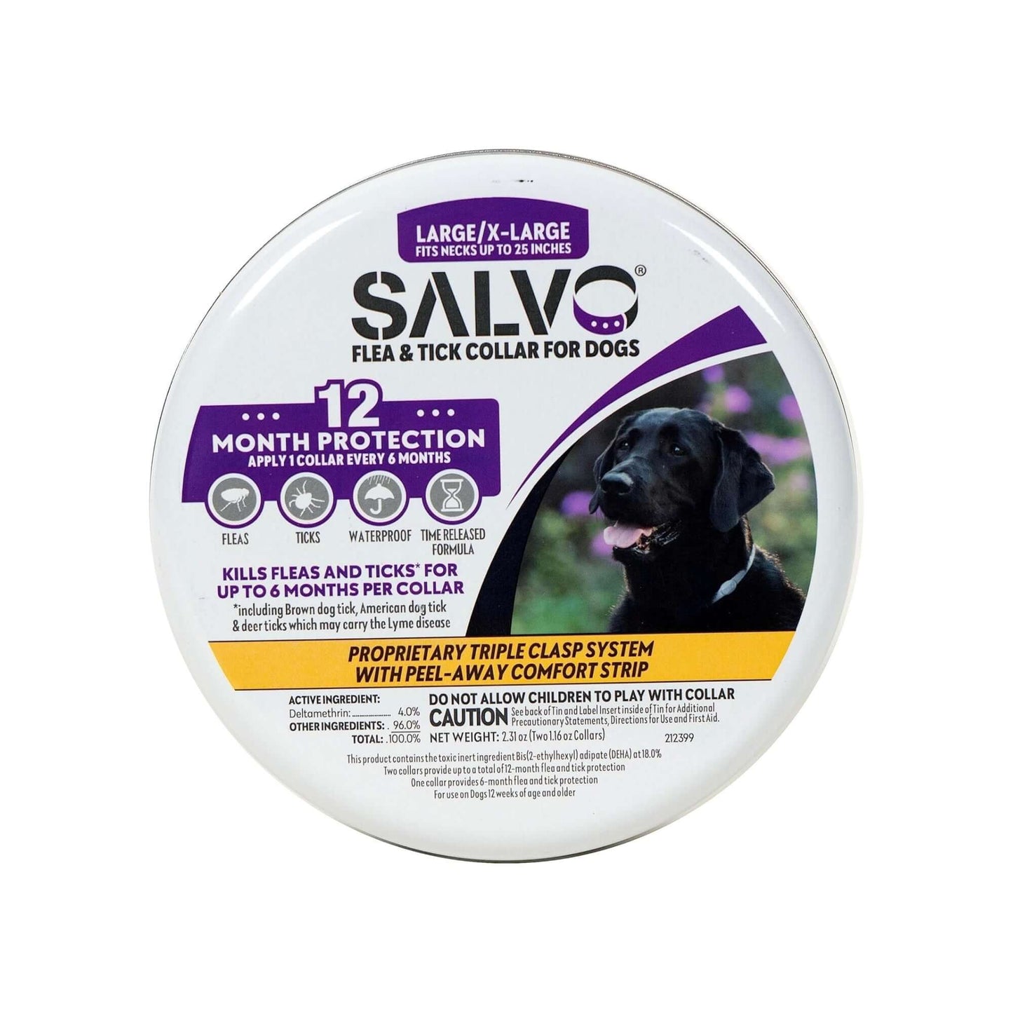 Salvo Flea And Tick Collar For Dogs Large 2 Pk