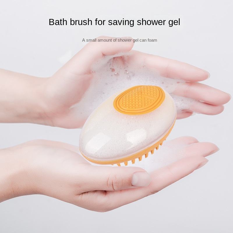 2-in-1 Pet Bath Brush & Massage Comb - Soft Silicone Grooming Tool for Dogs & Cats