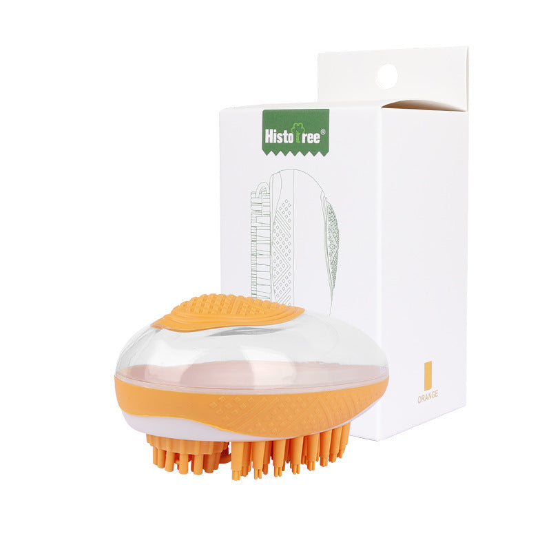 2-in-1 Pet Bath Brush & Massage Comb - Soft Silicone Grooming Tool for Dogs & Cats