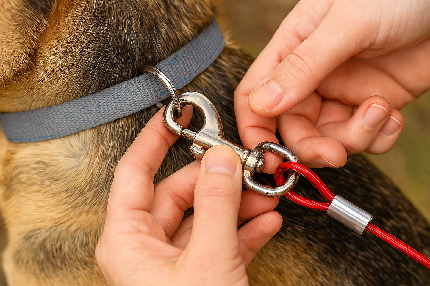 Attaching cable to collar