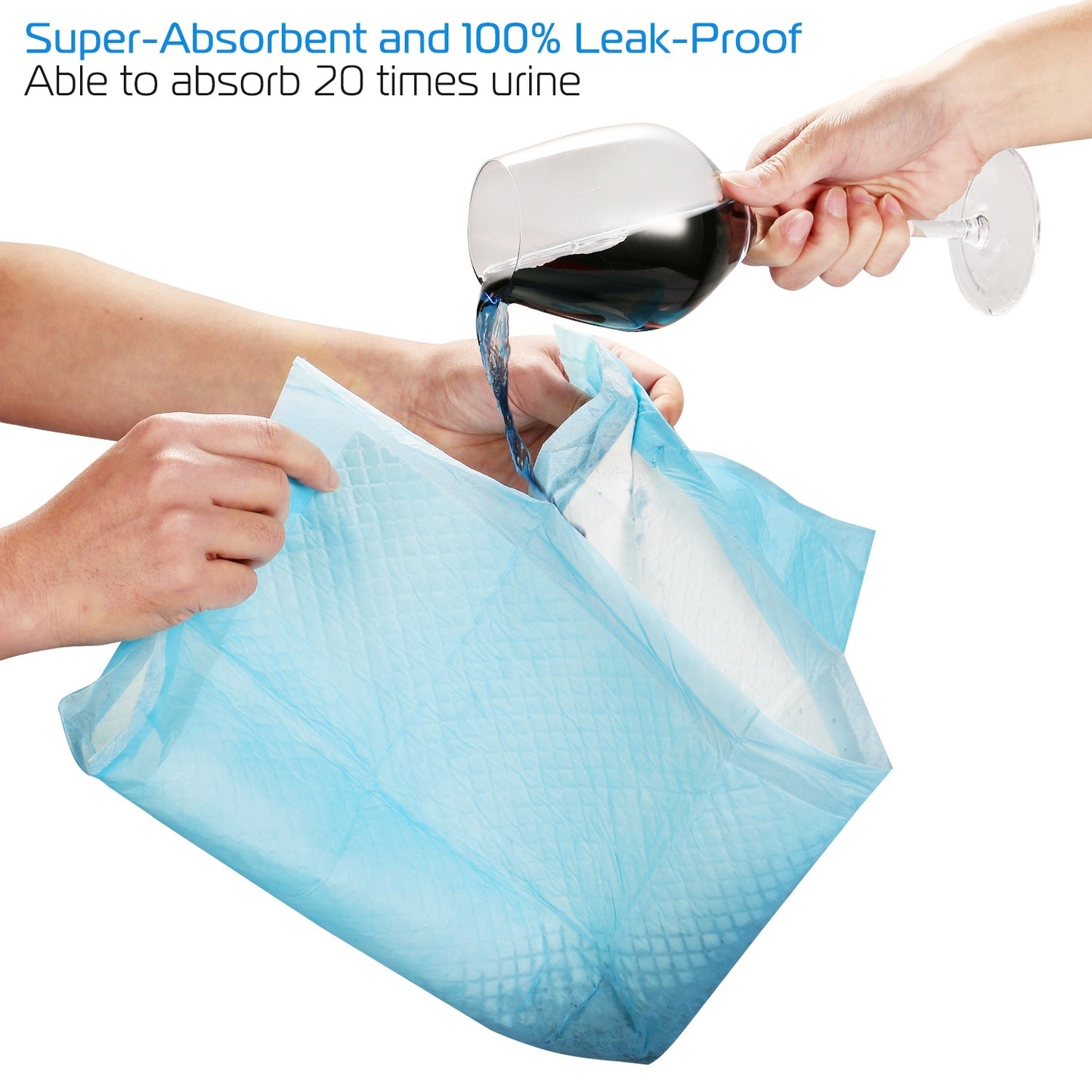 Premium Dog Training Pads - 50 Pack Puppy Pee Pads 24x18 Inch Super Absorbent