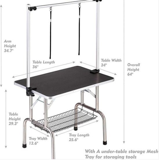 36 Inch Professional Pet Dog Grooming Table - Heavy Duty Non-Slip Surface