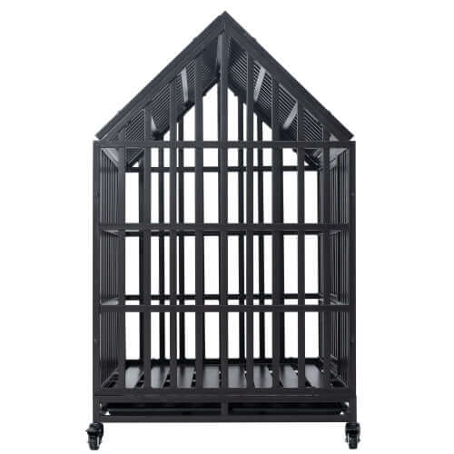 Heavy Duty Outdoor Dog Kennel with Roof & Windows - Outdoor Pet Cage