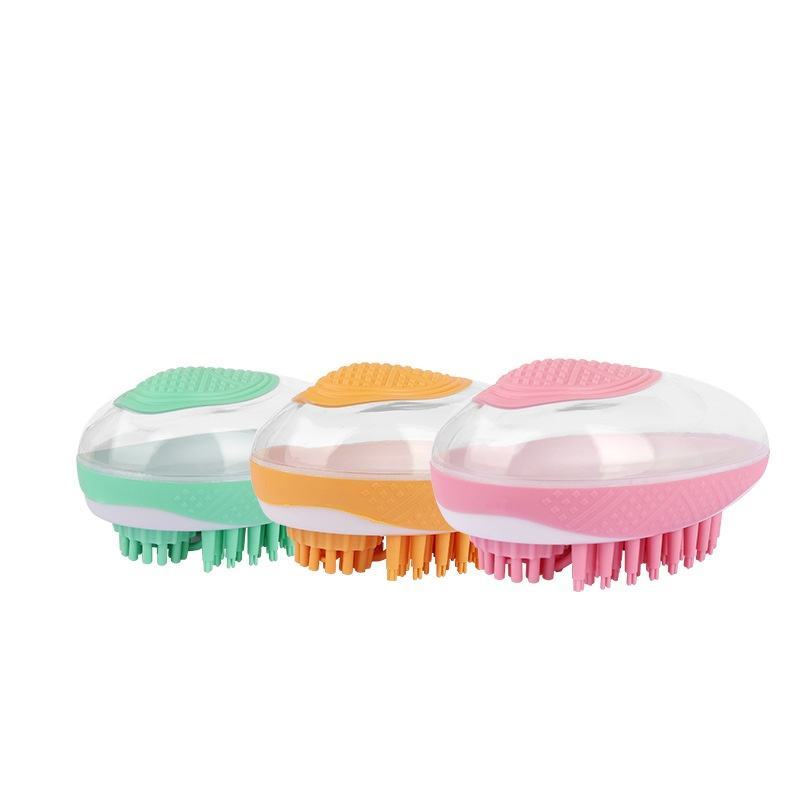 2-in-1 Pet Bath Brush & Massage Comb - Soft Silicone Grooming Tool for Dogs & Cats