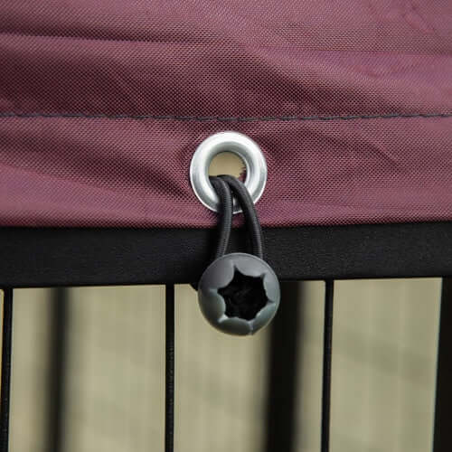 Premium Outdoor Dog Kennel with Rotating Bowl Rack