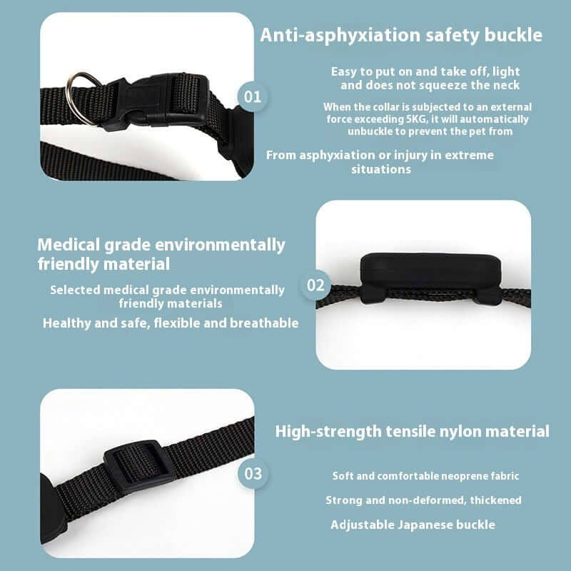 Smart Pet Positioning Collar - Bluetooth Anti-Lost Tracker with Sound Alert