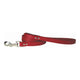 Premium Leather Dog Leash - Red 3/4 Inch x 4 Feet by Omni Pet