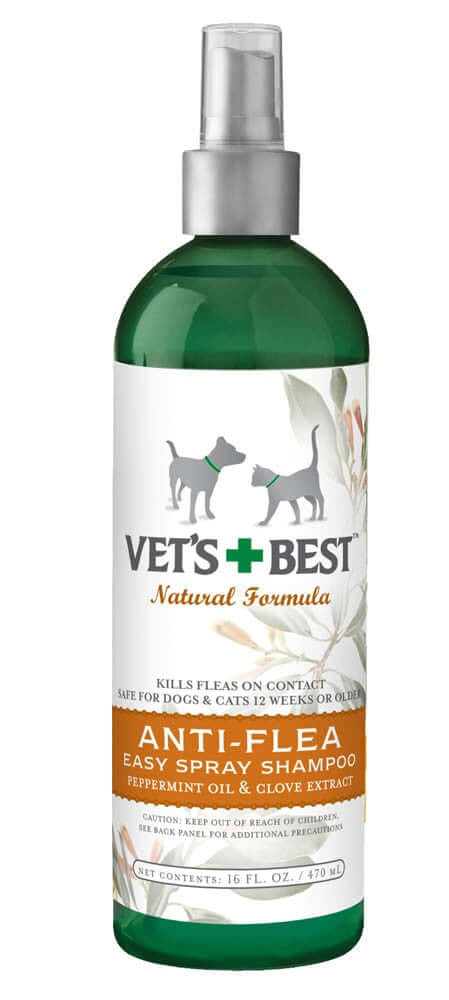 Vet's Best Anti-Flea Easy Spray Shampoo for Dogs 16 fl oz