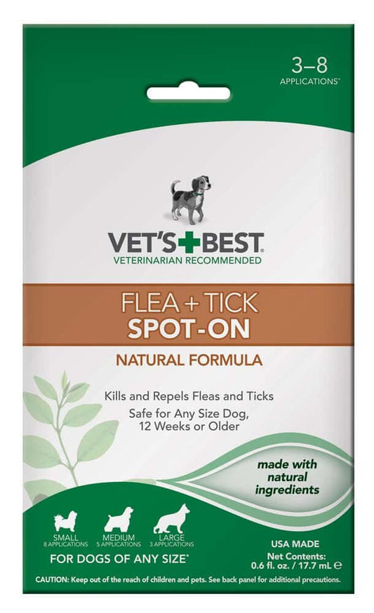 Vet's Best Flea and Tick Spot-On 0.6 fl oz