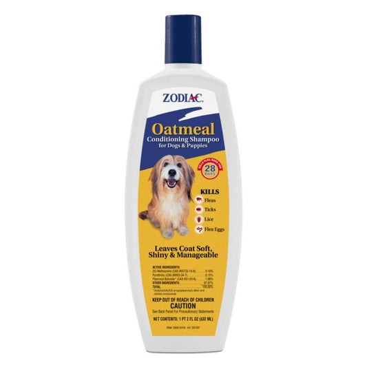 Zodiac Oatmeal Conditioning Shampoo for Dogs  Puppies 1ea/18 oz