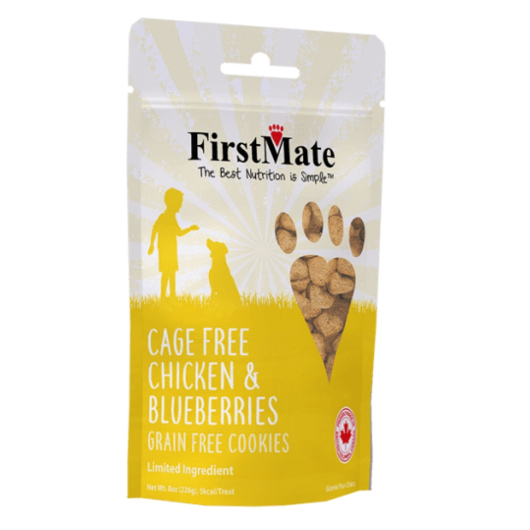 FirstMate Limited Ingredient Grain-Free Chicken & Blueberry Dog Treats - 10lb Bulk