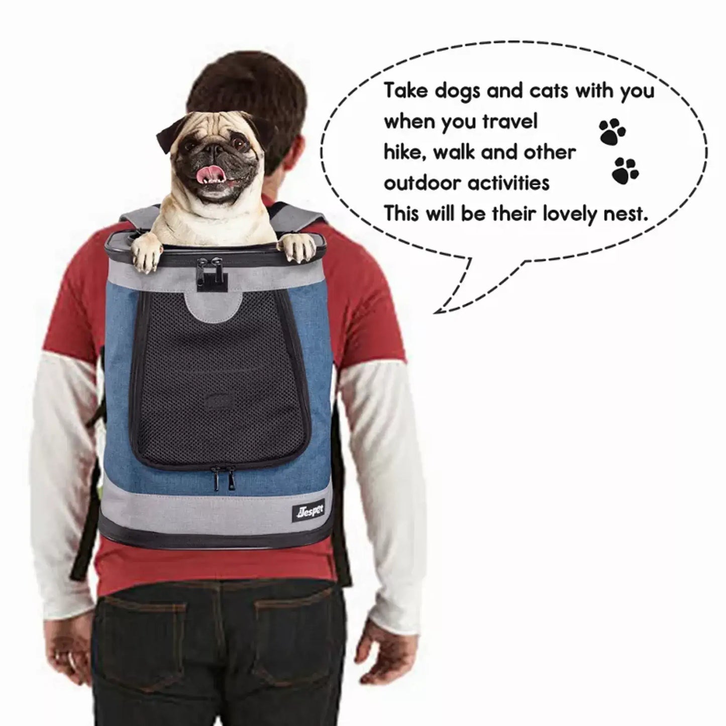 JESPET Pet Backpack Carrier for Small Dog, Puppy, Soft Carrier Backpack