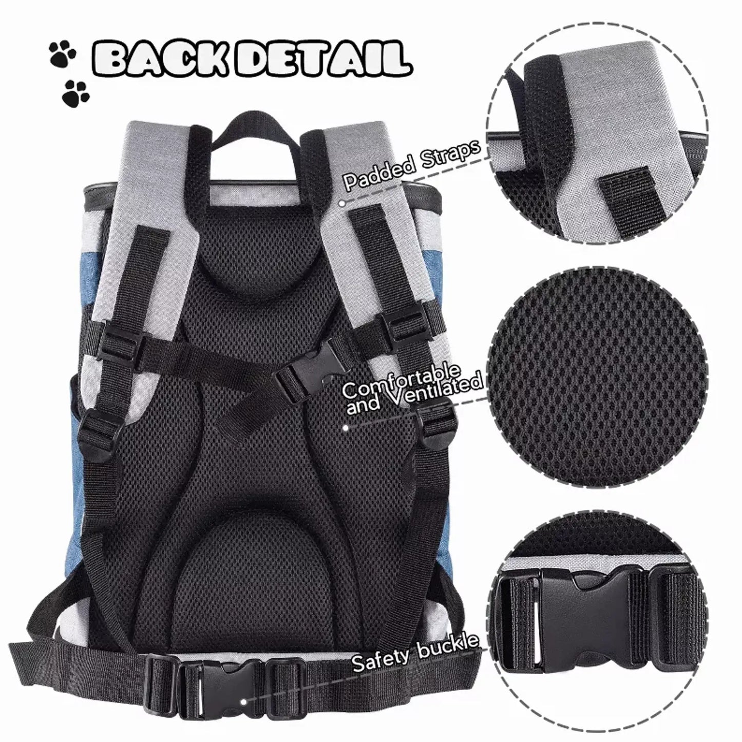 JESPET Pet Backpack Carrier for Small Dog, Puppy, Soft Carrier Backpack