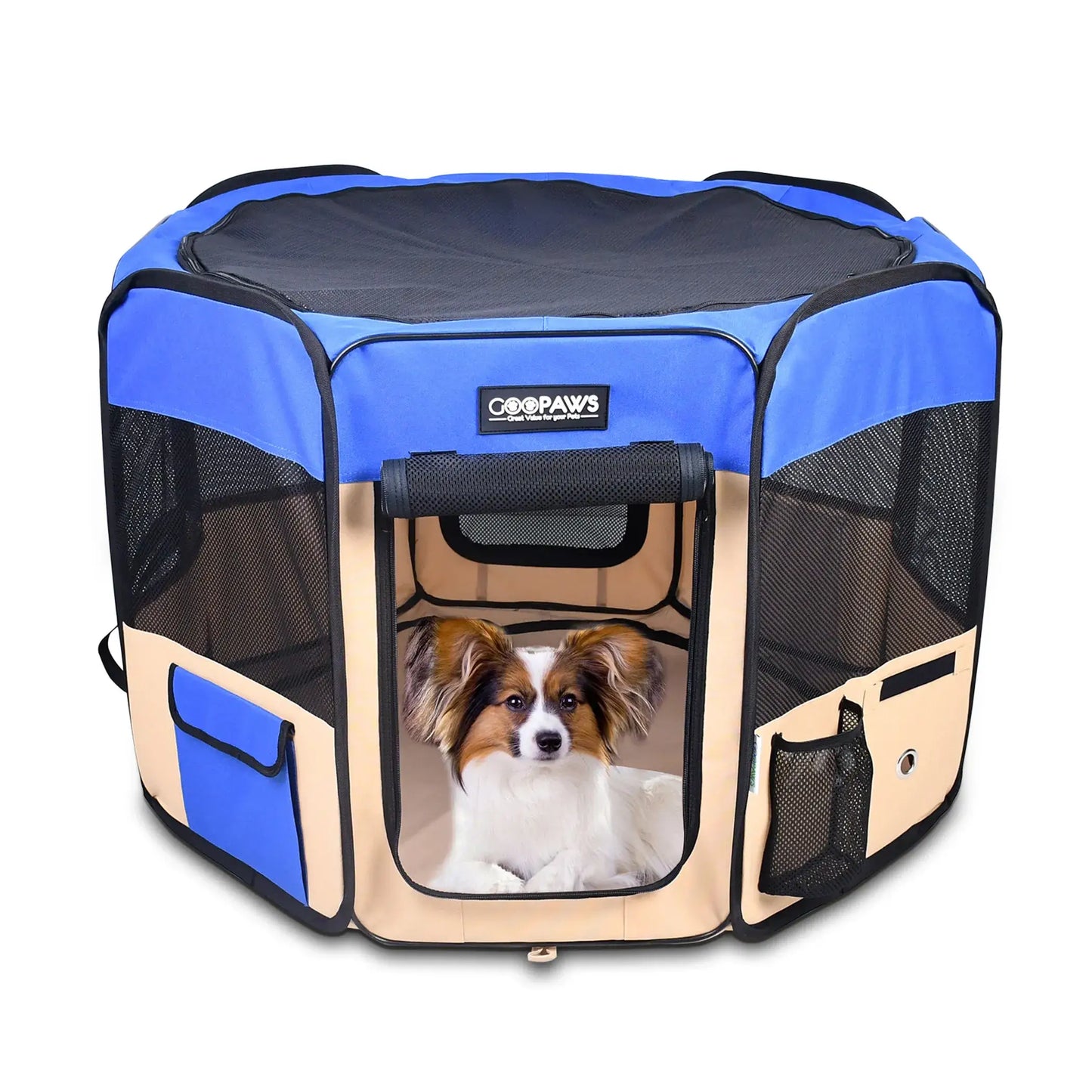 Portable Pet Playpen - 36, 45 & 61 inch | Soft Dog Exercise Pen | Kennel for Puppy, Cats, Kittens, Rabbits - JESPET