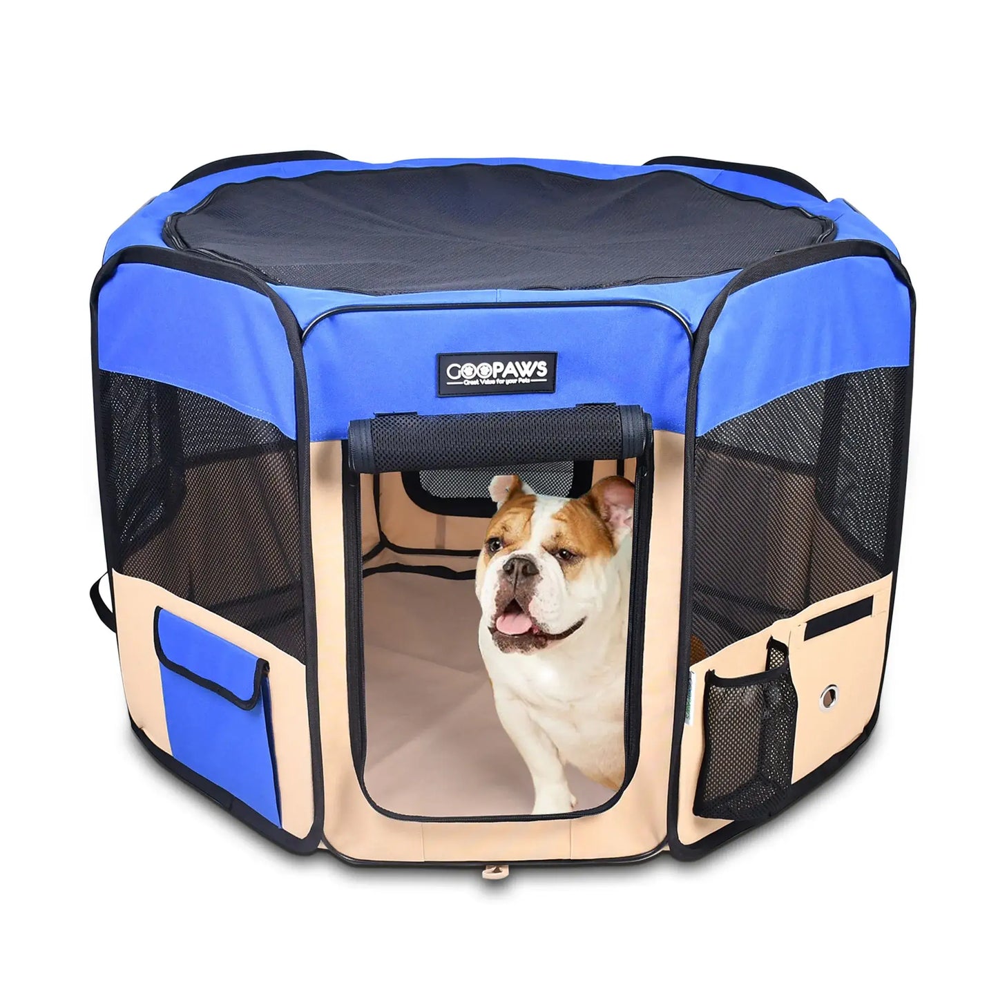 Portable Pet Playpen - 36, 45 & 61 inch | Soft Dog Exercise Pen | Kennel for Puppy, Cats, Kittens, Rabbits - JESPET