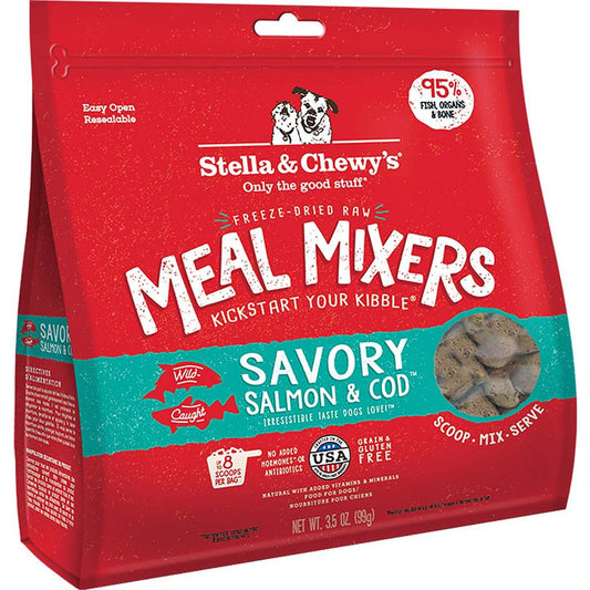Stella & Chewy's Salmon & Cod Meal Mixers Freeze-Dried Raw Dog Food Topper - 3.5 oz