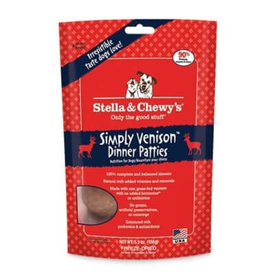 Stella & Chewy's Freeze-Dried Venison Blend Patties Dog Food - 14oz