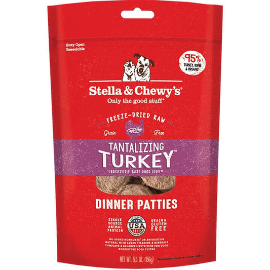 Stella & Chewy's Freeze-Dried Tantalizing Turkey Dinner Patties for Dogs - 5.5 oz