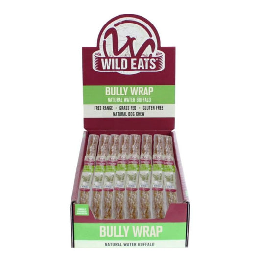 Wild Eats Water Buffalo Wraps - 11 Inch Display Box, 24 Count