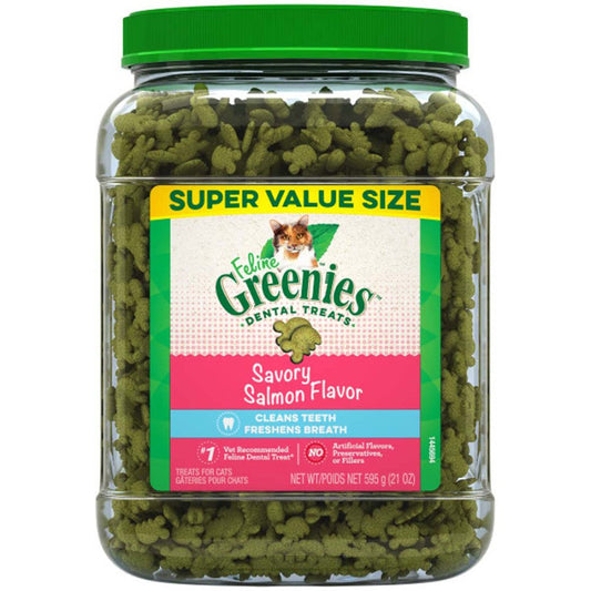 Greenies Feline Adult Cat Dental Treats Savory Salmon 1ea/21 oz