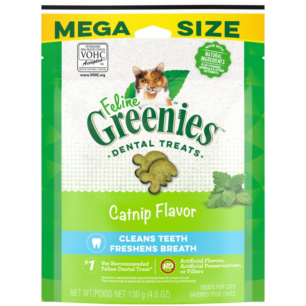 Greenies Feline Adult Cat Dental Treats Catnip 4.6 oz
