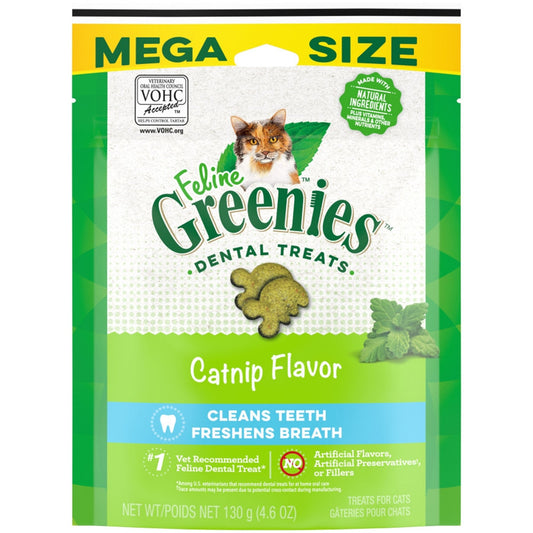 Greenies Feline Adult Cat Dental Treats Catnip 4.6 oz