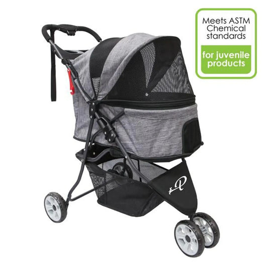 Premium Glacier Pet Stroller - Comfortable & Stylish