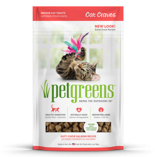 Pet Greens Cat Craves Semi-Moist Soft Cat Treats Salmon 3 oz