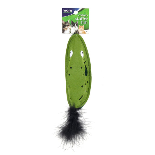 Ware Catnip Stuffer Fish - Interactive Cat Toy (Green)