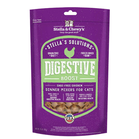 Stella & Chewy's Solutions Digestive Boost Freeze-Dried Chicken - Premium Cat Food 7.5oz