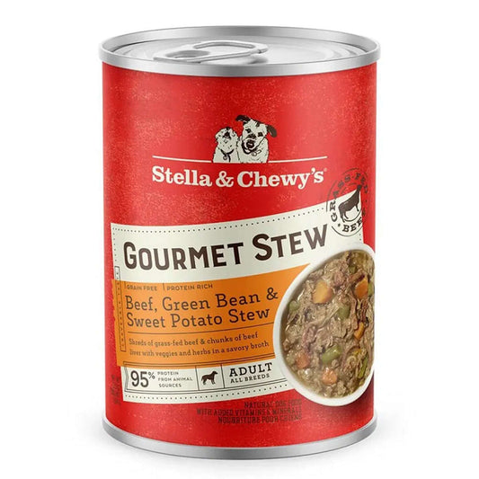 Stella & Chewy's Gourmet Stew Beef, Green Bean & Sweet Potato Dog Food - 12.5oz Case (12 Pack)