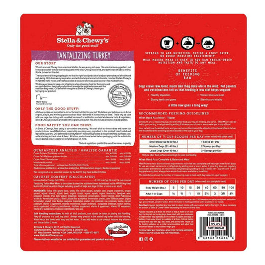 Stella & Chewy's Freeze-Dried Turkey Meal Mixers for Dogs - 35oz Premium Raw Dog Food Topper