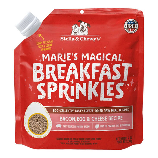 Stella & Chewy's Magical Breakfast Sprinkles - Bacon, Egg & Cheese Dog Food Topper, 7oz