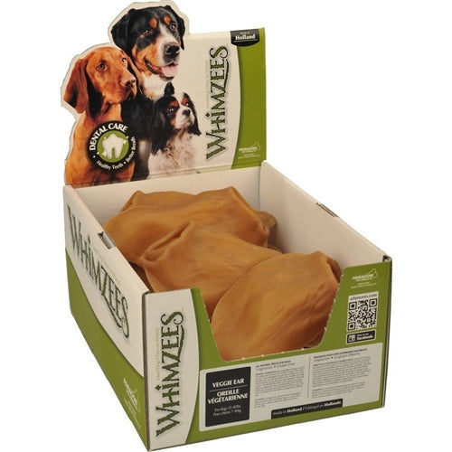 Whimzees Natural Veggie Ear Dental Chews - Bulk Box (18 Count)